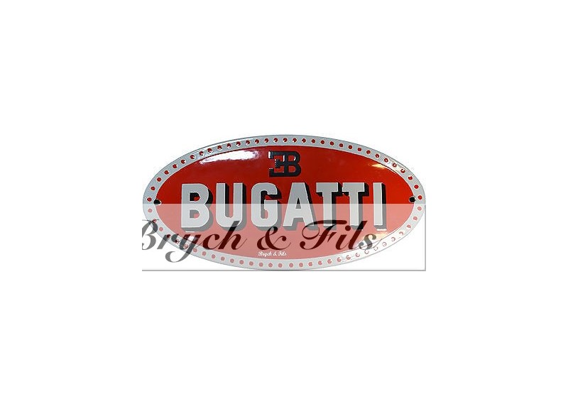 PLAQUE EMAILLEE VINTAGE-ORIGINALE BUGATTI CIRCA 1930