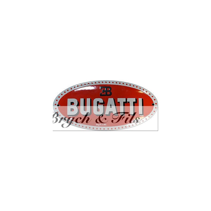 PLAQUE EMAILLEE VINTAGE-ORIGINALE BUGATTI CIRCA 1930 - Monaco Timbres