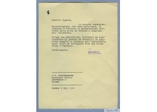 Lettre signé par Ferrari