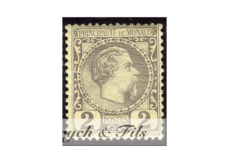 1885 MONACO N°2 TIMBRE POSTE PRINCE CHARLES III xx