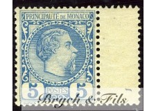 1885 MONACO N°3 TIMBRE POSTE PRINCE CHARLES III xx