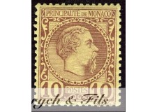 1885 MONACO N°4 TIMBRE POSTE PRINCE CHARLES III xx