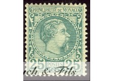 1885 MONACO N°6 TIMBRE POSTE PRINCE CHARLES III xx