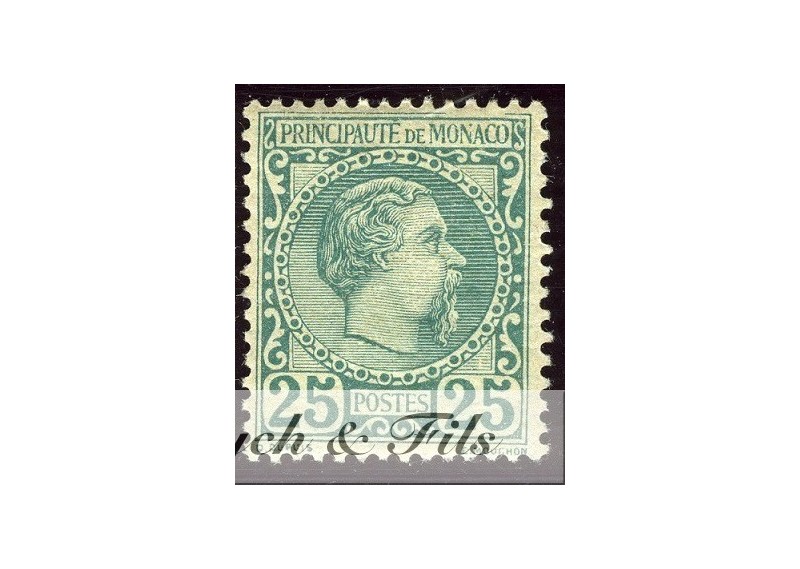 1885 MONACO N°6 TIMBRE POSTE PRINCE CHARLES III xx