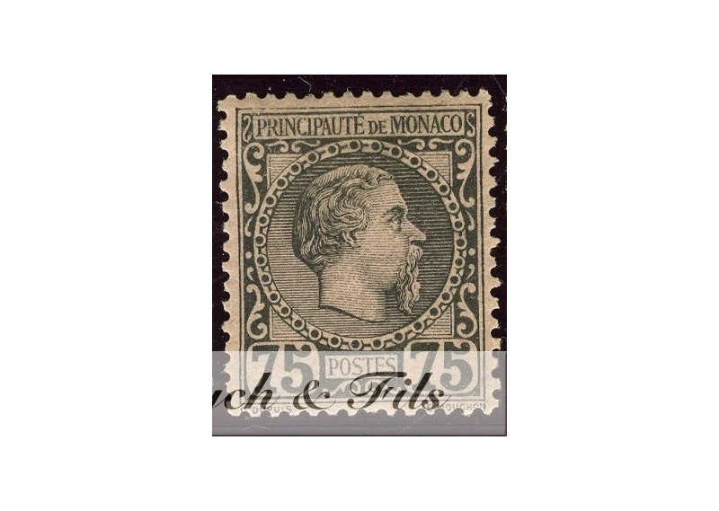 1885 MONACO N°8 TIMBRE POSTE PRINCE CHARLES III xx