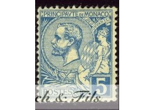 1891-94 MONACO N°13 TIMBRE POSTE PRINCE ALBERT I xx