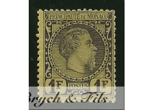 1885 MONACO N°9 TIMBRE POSTE PRINCE CHARLES III x