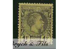 1885 MONACO N°9 TIMBRE POSTE PRINCE CHARLES III x