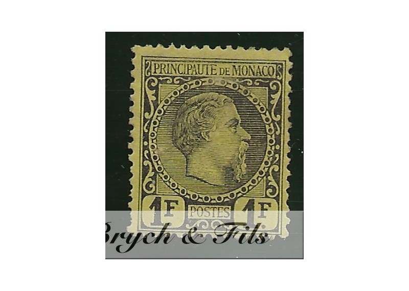 1885 MONACO N°9 TIMBRE POSTE PRINCE CHARLES III x