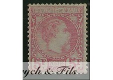 1885 MONACO N°9 TIMBRE POSTE PRINCE CHARLES III x