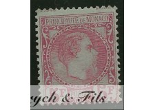 1885 MONACO N°10 TIMBRE POSTE PRINCE CHARLES III LEGERE ROUSSEUR x