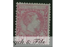 1885 MONACO N°10 TIMBRE POSTE PRINCE CHARLES III SANS GOMME x