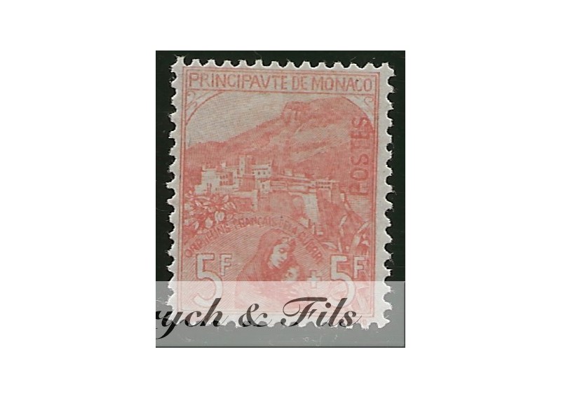 1919 MONACO N°33 TIMBRE POSTE ORPHELINS x