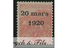 1919 MONACO N°43 TIMBRE POSTE MARIAGE x