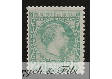 1885 MONACO N°6 TIMBRE POSTE PRINCE CHARLES III xx