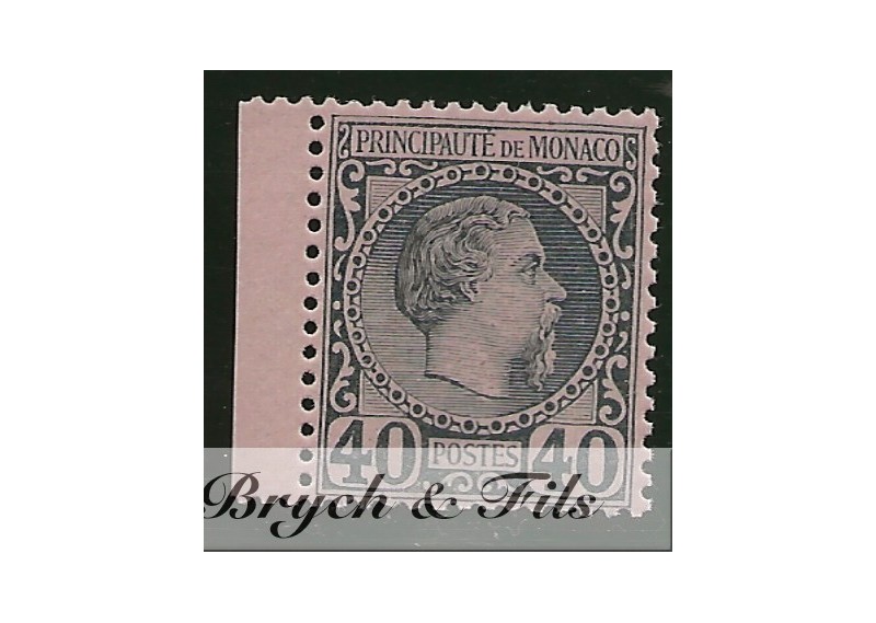 1885 MONACO N°7 TIMBRE POSTE PRINCE CHARLES III xx