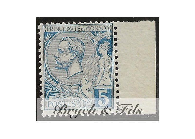 1891-94 MONACO N°13 TIMBRE POSTE PRINCE ALBERT I xx