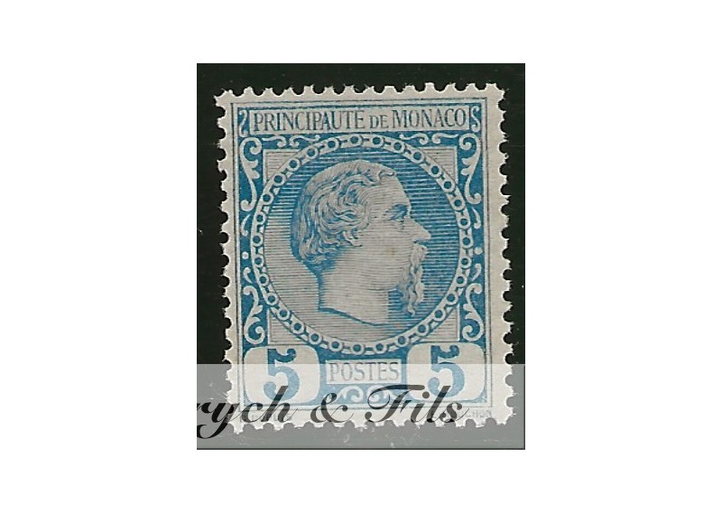 1885 MONACO N°3 TIMBRE POSTE PRINCE CHARLES III x