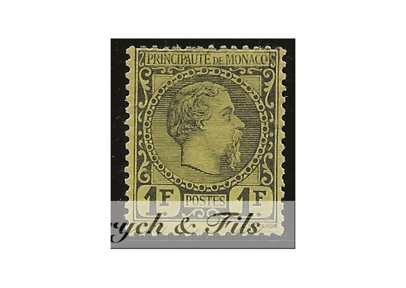 1885 MONACO N°9 TIMBRE POSTE PRINCE CHARLES III x