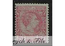 1885 MONACO N°10 TIMBRE POSTE PRINCE CHARLES III x