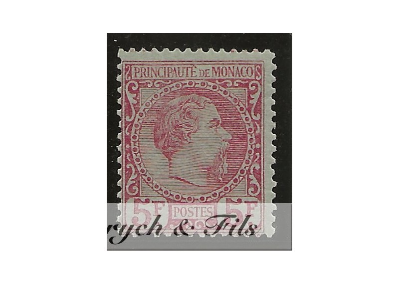 1885 MONACO N°10 TIMBRE POSTE PRINCE CHARLES III x