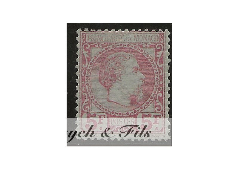 1885 MONACO N°10 TIMBRE POSTE PRINCE CHARLES III x