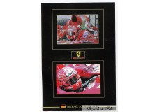 Michael Schumacher 2 Signed Photo Autographe F1 Ferrari