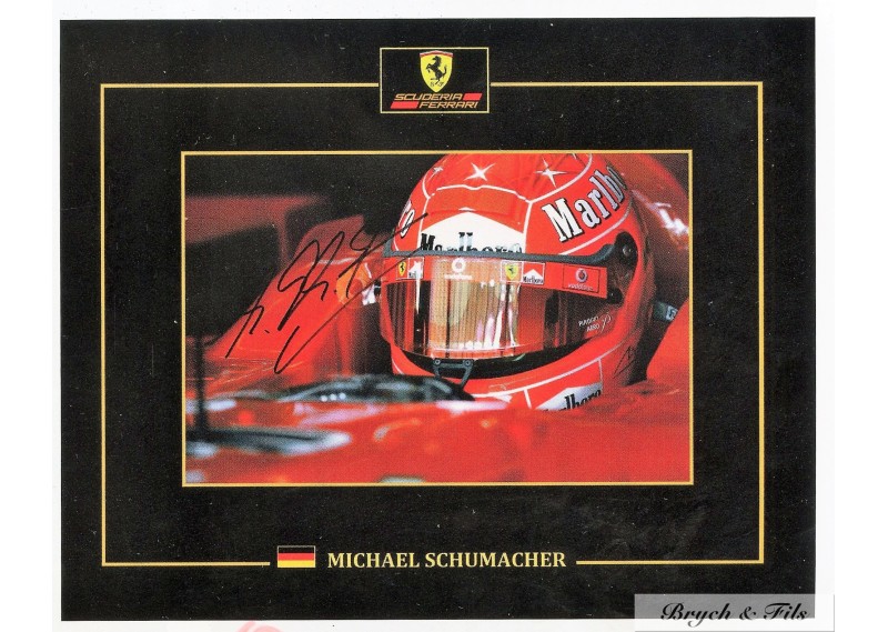 Michael Schumacher F1 Ferrari Signed Photo Autographe