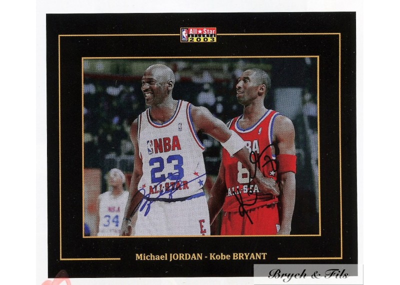 Michael Jordan and Kobe Bryant NBA 2003 Signed Photo Autograph