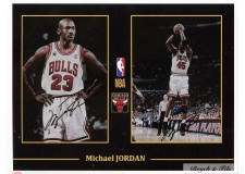 Michael Jordan NBA Chicago Bulls 2 Signed Photo Autograph