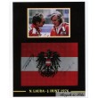 Autograph Austrian Flag Niki Lauda and James Hunt F1 1976