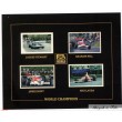  J. Stewart,G. Hill, J. Hunt, N. Lauda F1 Pilots 4 Signed Photo Autograph