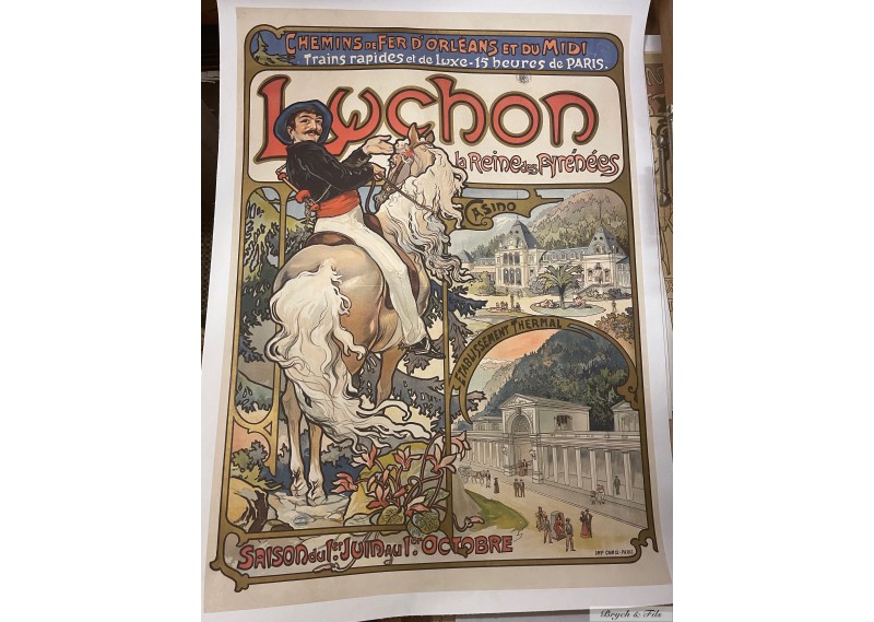 Affiche originale A. Mucha " Luchon "