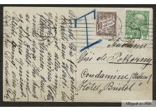 1905-09 Monaco Taxe N°4 Oblitéré Sur Carte Postal d'Autriche taxé à l'Arrivée 