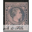 1885 MONACO N°7 TIMBRE POSTE NON DENTELE SUR BRISTOL PRINCE CHARLES III x