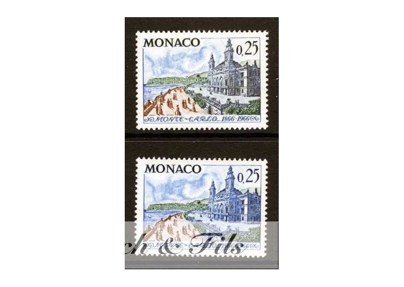 1966 MONACO TIMBRES POSTE N°691 CASINO VARIETE BLEU xx