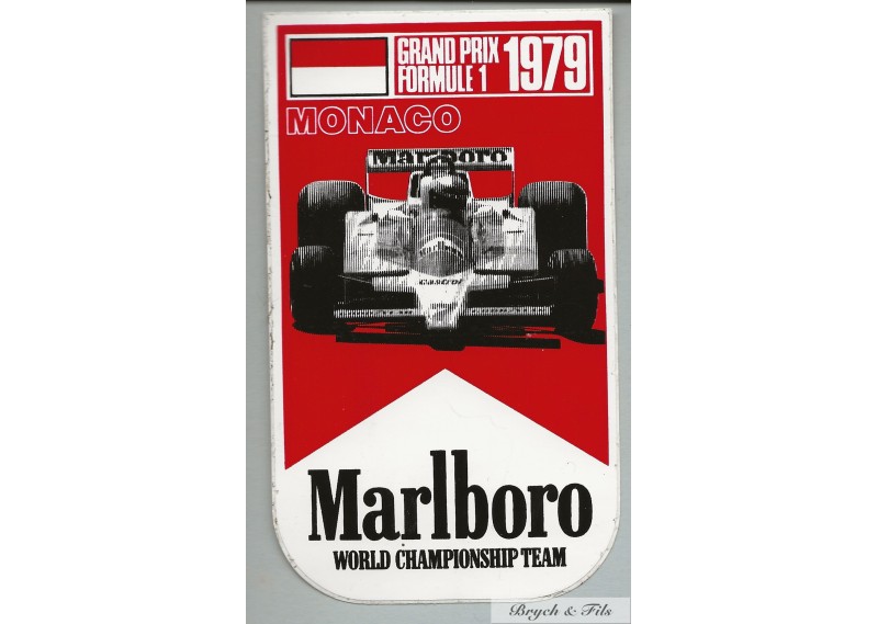 Autocollant Marlboro Grand Prix de Monaco 1979