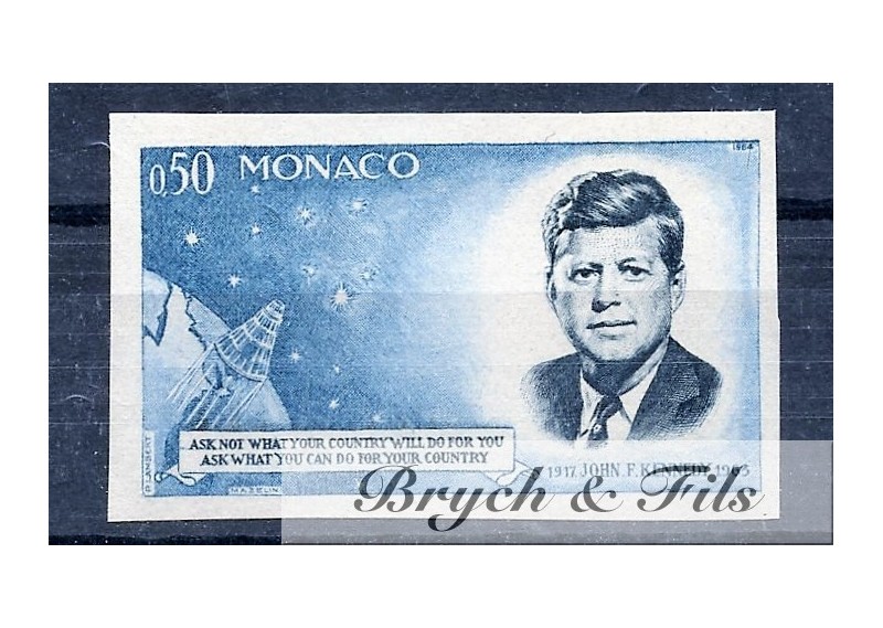 1964 MONACO N°658  NON DENTELE JOHN F. KENNEDY