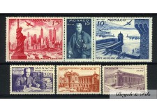 1947 MONACO POSTE AERIENNE YVERT ET TELLIER  N°22/27 x