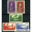 1937 MONACO N°135/139 TIMBRES POSTE JARDINS-LOUIS II x