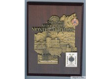 1999 MONACO BADGE PLAQUE CALANDRE EMAILLEE 67e RALLYE MONTE CARLO