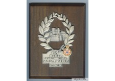 2000 MONACO BADGE PLAQUE CALANDRE EMAILLE 68e RALLYE MONTE CARLO SANS BOITE