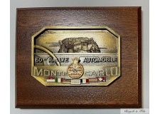 1992 MONACO BADGE PLAQUE CALANDRE EMAILLE 60e RALLYE MONTE CARLO