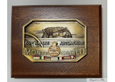 1992 MONACO BADGE PLAQUE CALANDRE EMAILLEE 60e RALLYE MONTE CARLO