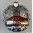 1956 MONACO BADGE PLAQUE CALANDRE EMAILLEE 26e RALLYE MONTE CARLO SANS SUPPORT