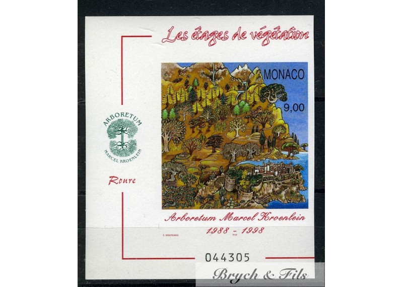 1997 MONACO N°2134 NON DENTELE 10° ANNI DE L'ARBORETUM xx