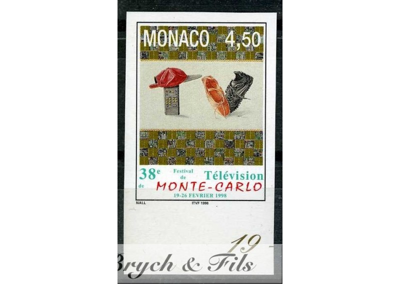 1998 MONACO N°2146 NON DENTELE 38° FESTIVAL DE TELExx