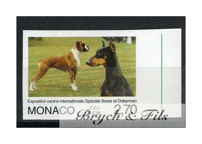 1998 MONACO N°2148 NON DENTELE EXPOSITION CANINE BOXER xx