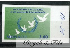 1998 MONACO N°2149 NON DENTELE XXX° ACADEMIE DE LA PAIXxx