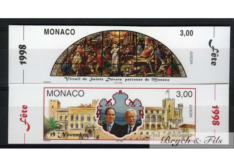 1998 MONACO N°2152-53 NON DENTELE EUROPA xx
